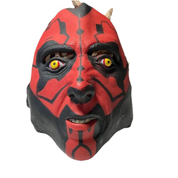 Vintage Lucas Film Star Wars Darth Maul Mask Costume + Jedi Utility Belt. READ - Picture 2 of 12